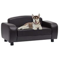 VidaXL Hondenbank 80x50x40 cm kunstleer bruin