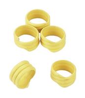 kerbl Spiralringe 16mm gelb Kunststoff zu 20 Stück im Pack, Geflügelringe, Hühnerringe - 