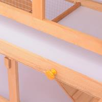 VidaXL Konijnenhok met ren hout