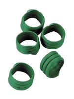 kerbl Spiralringe 16mm grün Kunststoff zu 20 Stück im Pack, Geflügelringe, Hühnerringe - 