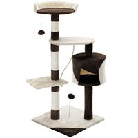 CADOCA Kratzbaum Katzenkratzbaum Katzenbaum Kletterbaum Sisal braun-beige