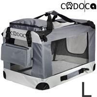 Cadoca Hondentransportbox Grijs L 70x52x50cm
