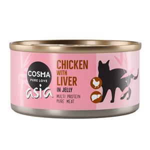 24x170g Kip & Kippenlever in Gelei Cosma Asia Kattenvoer