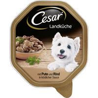14x150g Landragout Kalkoen/Rund/Kruiden Cesar Hondenvoer Multipack