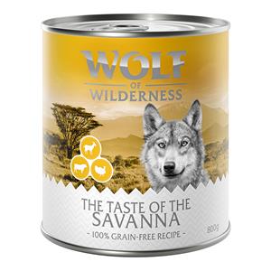 Voordeelpakket: Wolf of Wilderness 24 x 800 g - The Taste of The Savanna