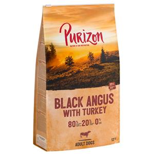 Purizon 12kg Adult Black Angus & Kalkoen  Graanvrij Hondenvoer