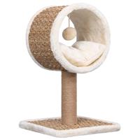 VidaXL Kattenmeubel met tunnel en speeltje 56 cm zeegras