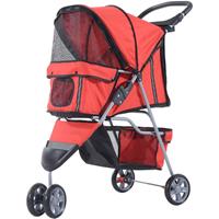 pawhut Hundewagen Hundebuggy Hunde Pet Stroller Buggy 4 Farben 3/4 Räder - 