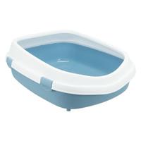 Trixie Katzentoilette Primo XXL mit Rand 56 × 25 x 71 cm blau/weiß