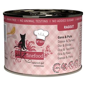 catz finefood Ragout 6 x 180 g Kattenvoer - No. 603 Gans & Kalkoen