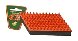 BOON rubber massageborstel oranje / zwart