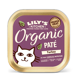 vandermeer LILY'S KITCHEN CAT ORGANIC TURKEY PATE 19X85 GR