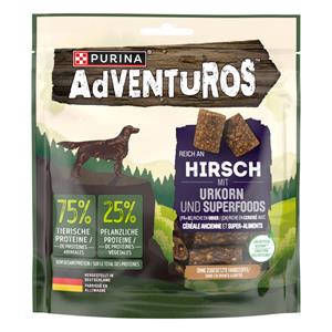 Adventuros Extra voordelig! 2 x 90 g  Hondensnacks met Oergraan - Rijk aan Hert met Oergraan