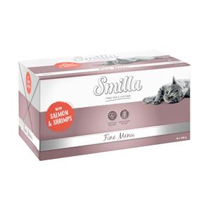 Smilla Fine Menu Kattenvoer 8 x 100 g - Zalm & Garnaal