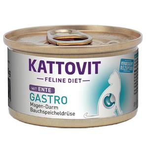 12x85g Gastro Eend Kattovit Kattenvoer Nat