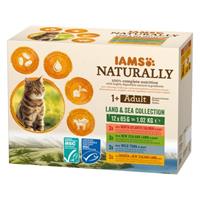 12x85g Land & Sea Collection Naturally Adult Cat IAMS Kattenvoer nat