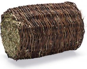 Beeztees Wilgentunnel met Hooi - Knaagdierensnack - M - 25x16 cm