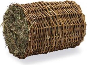 Beeztees Wilgentunnel met Hooi - Knaagdierensnack - L - 30x25 cm