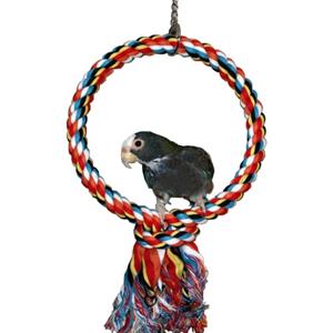 Homestyle Vogelspeelgoed Touwring - Vogelspeelgoed - 2.5x25 cm Multi-Color