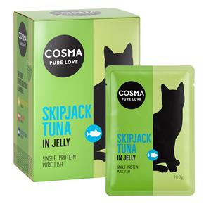 6x100g Vershoudzakjes Skipjack Tonijn Cosma Kattenvoer