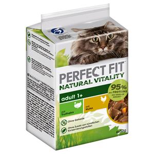 Perfect Fit Natural Vitality Adult 1+ - Diepzeevis met Kalkoen (6 x 50 g)