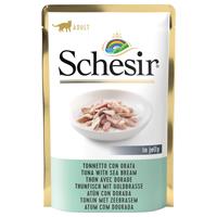 Schesir tonijn met zeebrasem (jelly) natvoer kat (zakjes 85 g) 2 dozen (40 x 85 g)