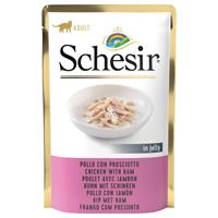 Schesir kip met ham (jelly) natvoer kat (zakjes 85 g) 2 dozen (40 x 85 g)