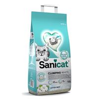 Sanicat Clumping White Cotton Fresh Katzenstreu 2 x 10 Liter