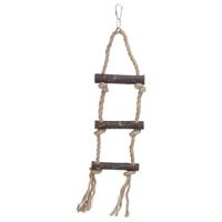 Trixie Natural Living Knoopladder - Vogelspeelgoed - 40 cm 3 Treden