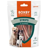 Boxby Strips - Hondensnacks - Vis Kip 360 g Valuepack