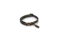 Designed by Lotte Velura - Hondenhalsband - Fluweel - Groen - 20- 30cmx10mm