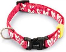 BEEZTEES Heart - Halsband Hond - Nylon - Roze - 20-30cmx10mm