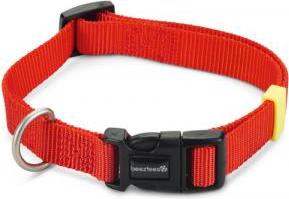 BEEZTEES Uni - Halsband Hond - Rood - 35-50 cm x 20 mm