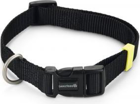 BEEZTEES Uni - Halsband Hond - Zwart - 35-50 cm x 20 mm