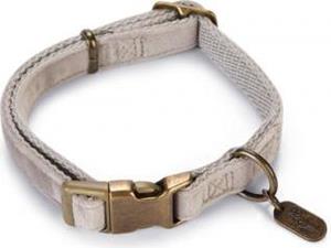 Designed by Lotte Velura - Hondenhalsband - Fluweel - Grijs - 26- 40cmx15mm