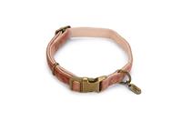 Designed by Lotte Velura - Hondenhalsband - Fluweel - Roze - 35- 50cmx20mm