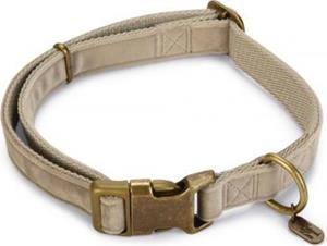 Designed by Lotte Velura - Hondenhalsband - Fluweel - Grijs - 48- 70cmx25mm