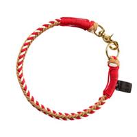 HUNTER Hondenhalsband Tinnum, rood-beige
