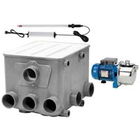 aquaforte Trommelfilter + Spoelpomp + UV-C