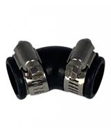 airaqua Air Aqua Flexibele Rubber Bocht 45° - 20mm Pijpfitting voor Vijvers, UV-bestendig en Duurzaam