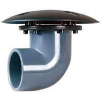 RTF Bodemdrain/Wanddoorvoer 90° 63mm - Efficiënte Watercirculatie voor Heldere Vijvers - Duurzaam PVC
