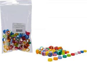 OLBA Clickringen mix 10 kleuren - Vogel - 12mm - 100 stuks