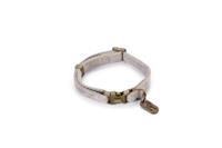 Designed by Lotte Velura - Kattenhalsband - Grijs - Fluweel - 30x1x0,2 cm