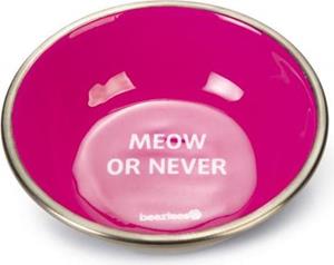 BEEZTEES Voer- en Drinkbak Meow - Kat - RVS - Roze - 13cm