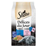 Sheba Délices du Jour met tonijn/zalm in gelei kattenvoer (6 x 50 g) 1 verpakking