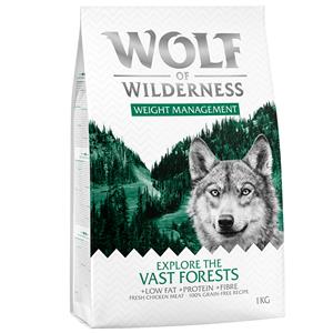 Wolf of Wilderness 1kg  getreidefreies Trockenfutter für Hunde Weight Management