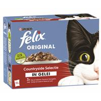 Felix Multipack Original Countryside In Gelei - Kattenvoer - Rund Kip Konijn 12x85 g