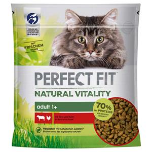 Perfect Fit 650g  Natural Vitality Adult 1+ Rund en Kip Droogvoer Katten