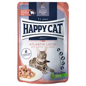 Voordeelpakket Happy Cat Pouch Meat in Sauce 12 x 85 g - Atlantik-Lachs (Zalm)