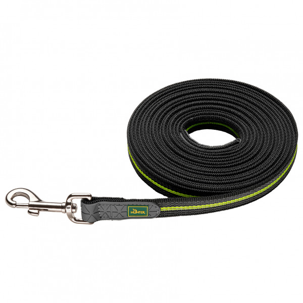 Hunter - Trackingleash Visby Super Grip - Hondenriem, geel